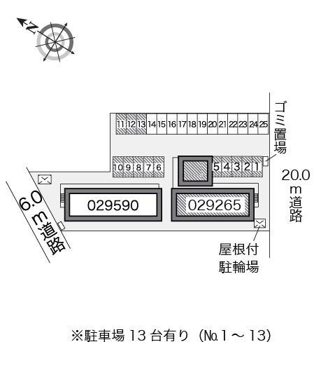 ラフェスタA(29265)の駐車配置図