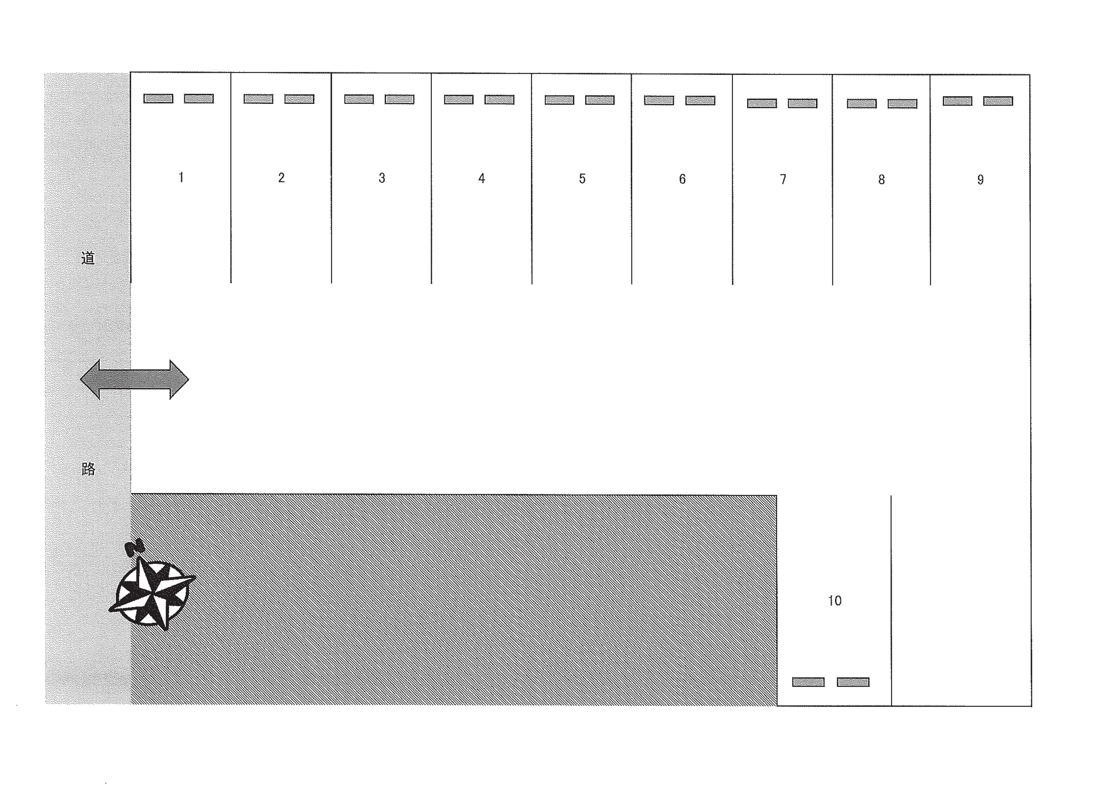HK中央町駐車場の駐車配置図