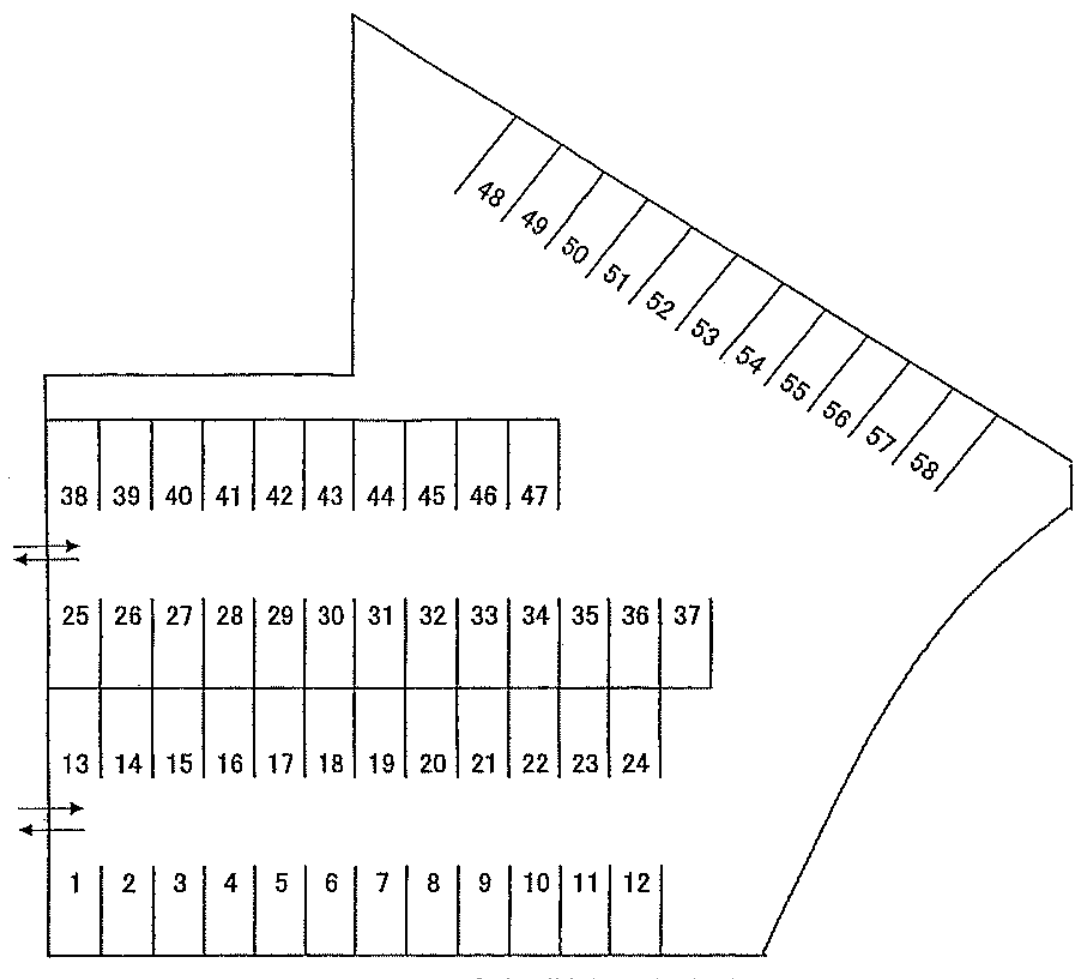 上地二丁目駐車場の駐車配置図