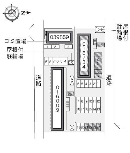 M.S.M(16734) 敷地外駐車場の駐車配置図