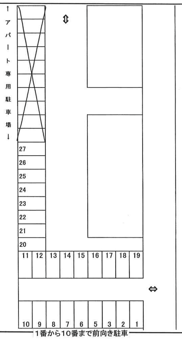 高松Pの駐車配置図
