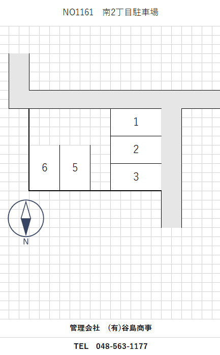 南2丁目駐車場の駐車配置図