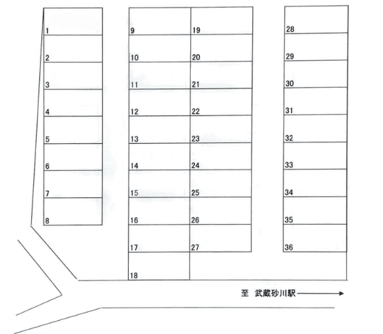 JA立川-1の駐車配置図