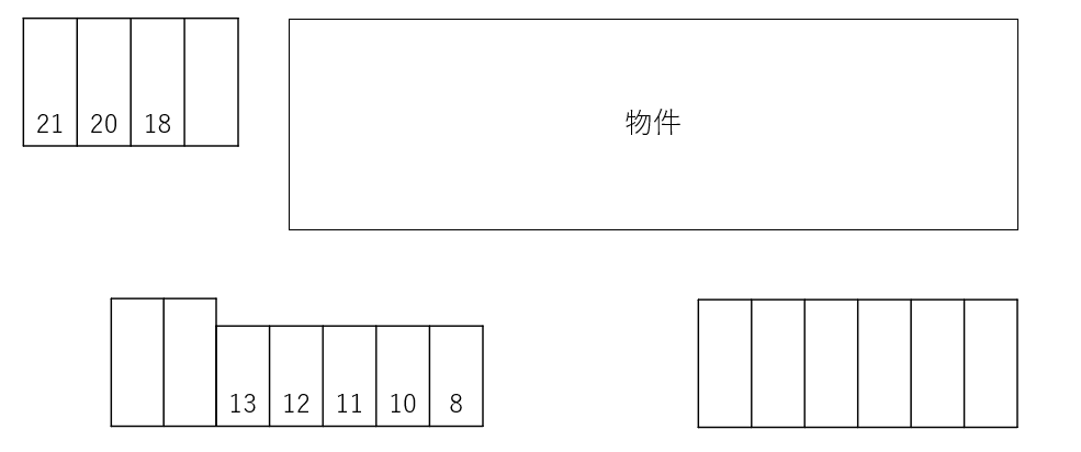 グリーンリーフ別駐車場の駐車配置図