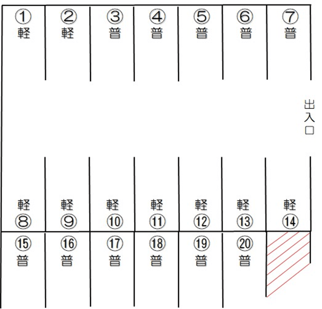 パレスパーキングの駐車配置図