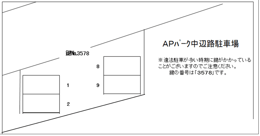 APパーク中辺路の駐車配置図