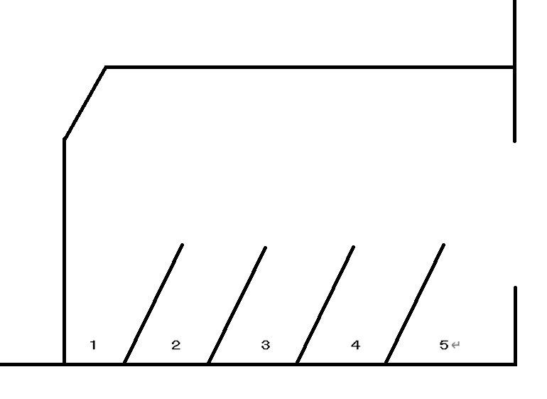 第2駐車場の駐車配置図