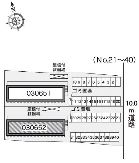 オーベン 高尾(30652)の駐車配置図