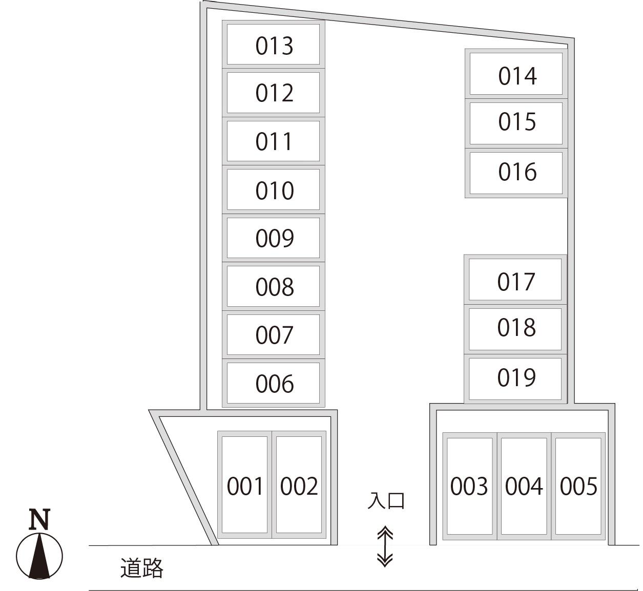 【914】井上駐車場の駐車配置図