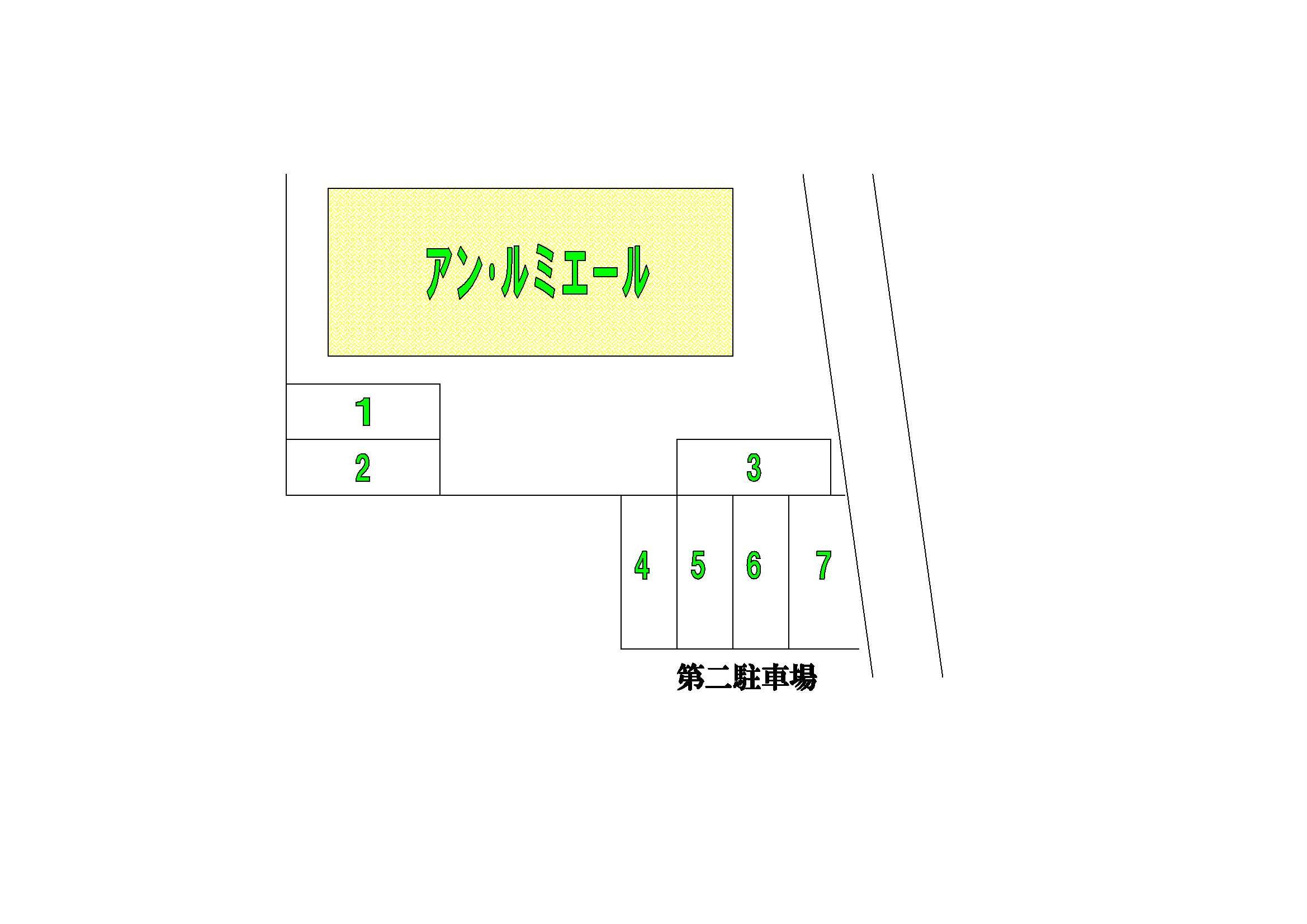 アン・ルミエール駐車場の駐車配置図