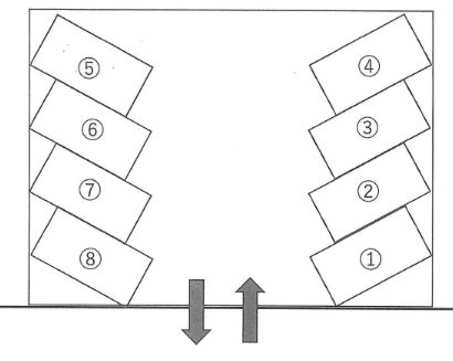 東野駐車場の駐車配置図