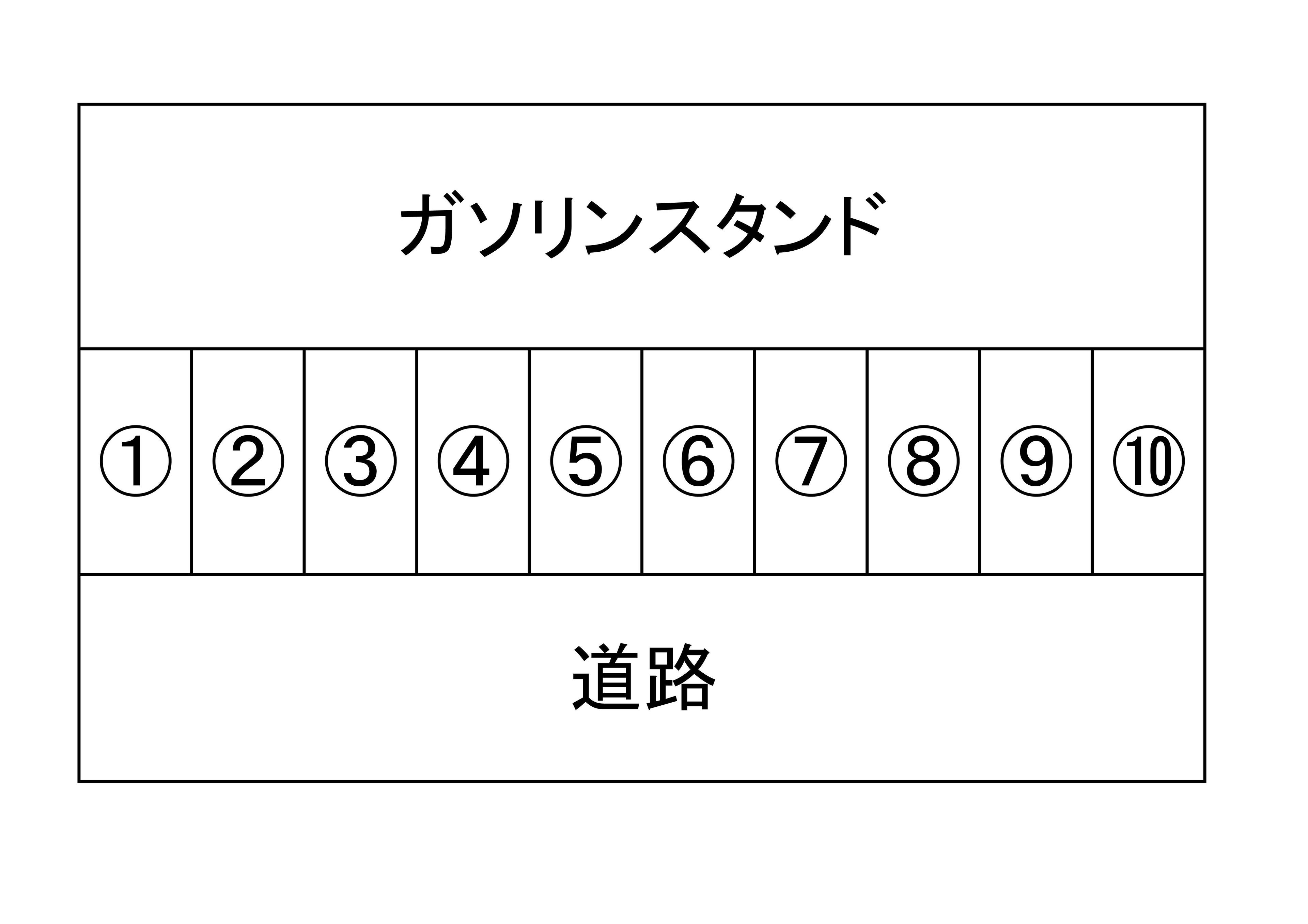 下作延4丁目木所月極駐車場の駐車配置図