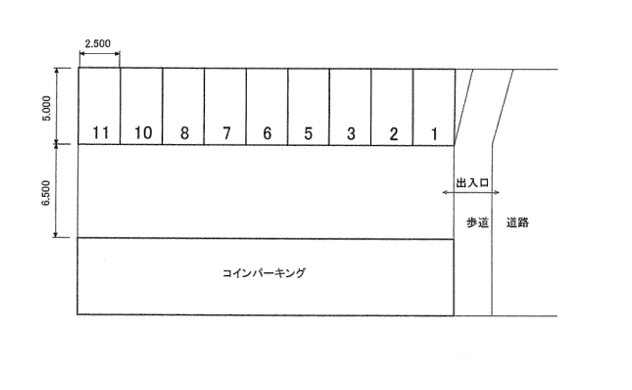 オーキッドカーパークの駐車配置図
