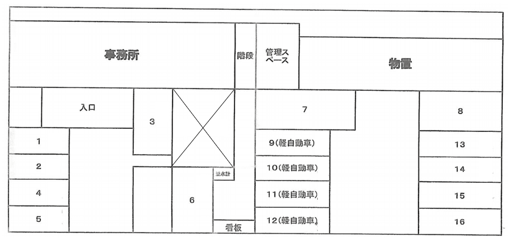MODEパーキング卯の里第一の駐車配置図