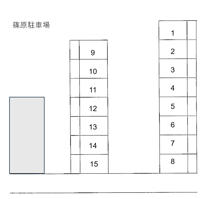 篠原駐車場の駐車配置図