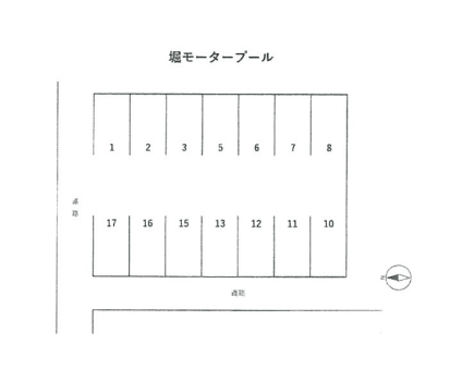 堀モータープールの駐車配置図