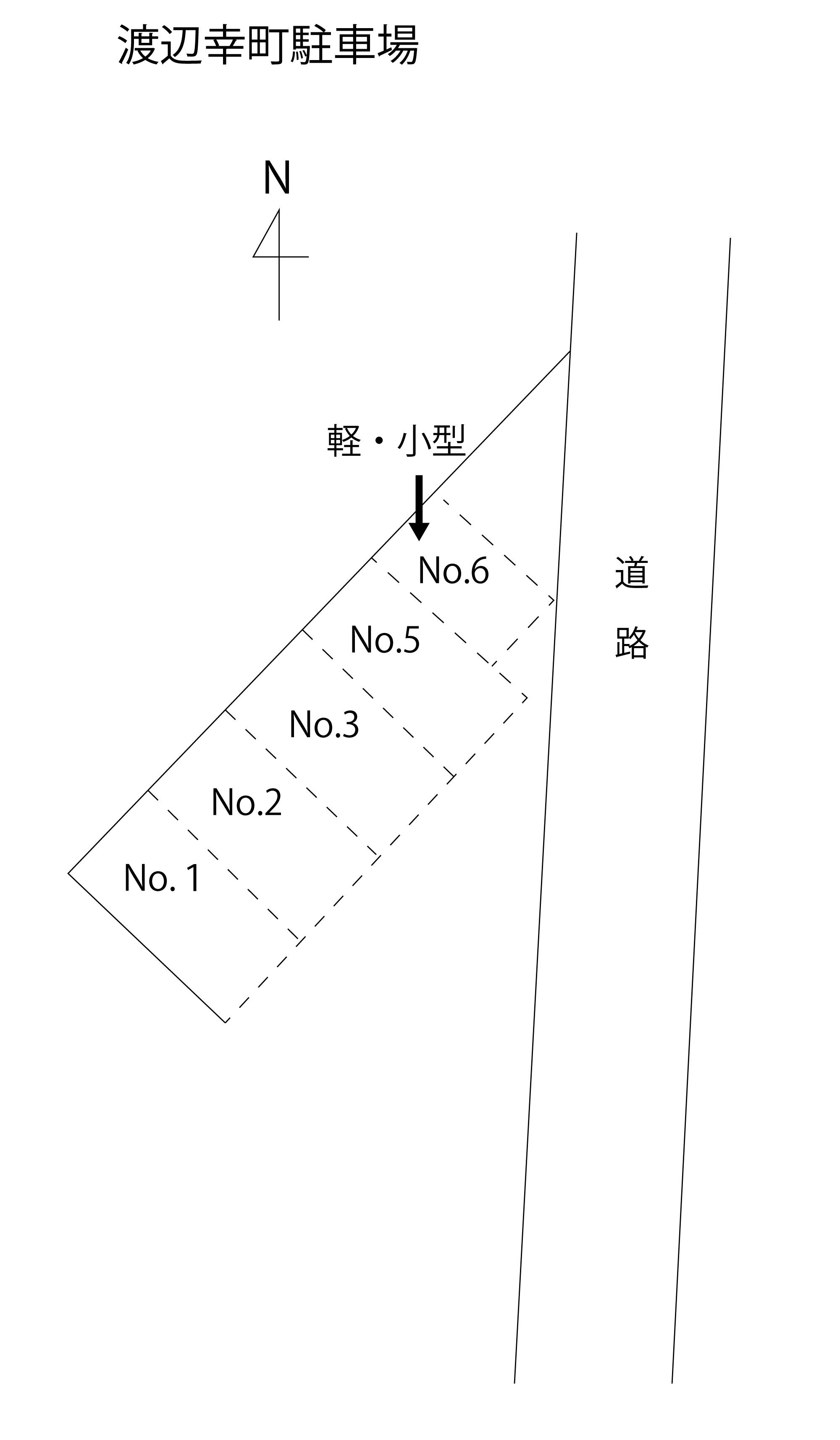 渡辺幸町駐車場の駐車配置図