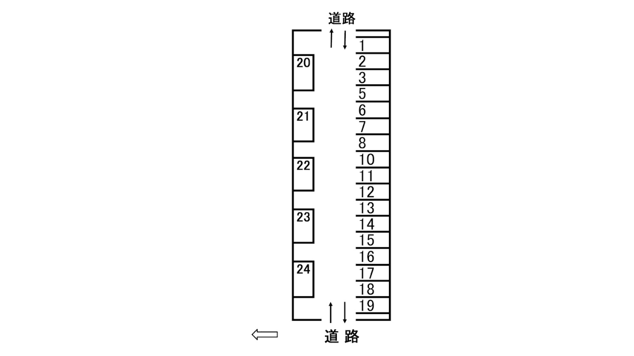 KM.パークの駐車配置図