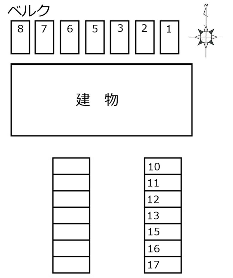 ベルクの駐車配置図