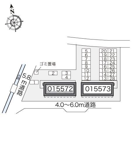 コンフォール石橋A(15572)の駐車配置図