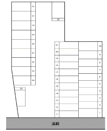 桜・北村駐車場の駐車配置図
