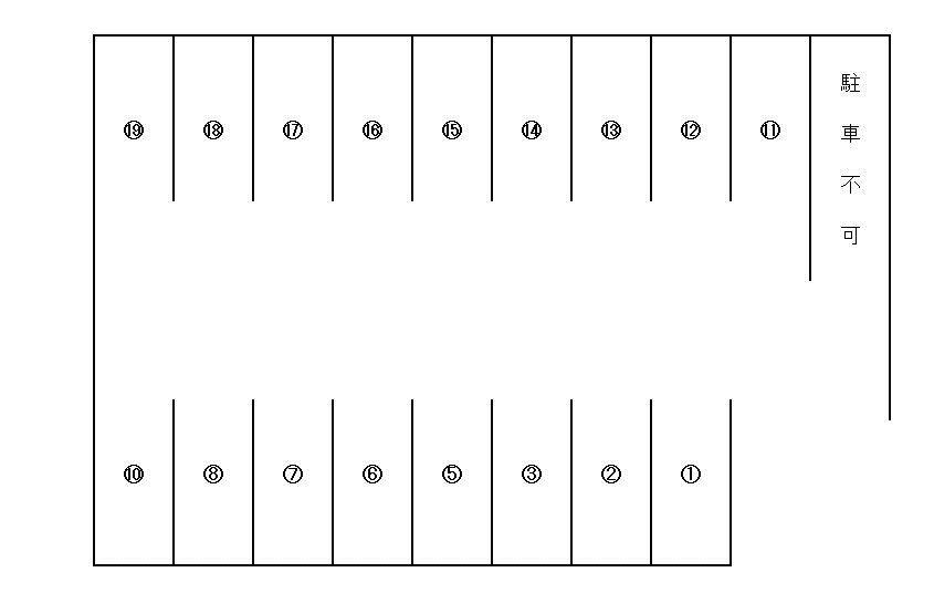 濵﨑駐車場の駐車配置図