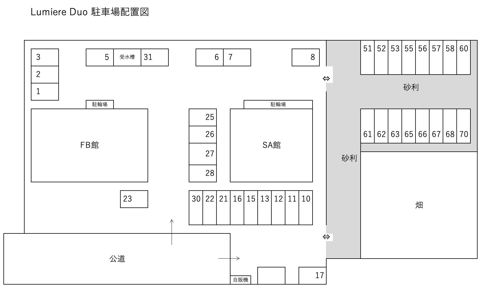 Lumiere Duoの駐車配置図