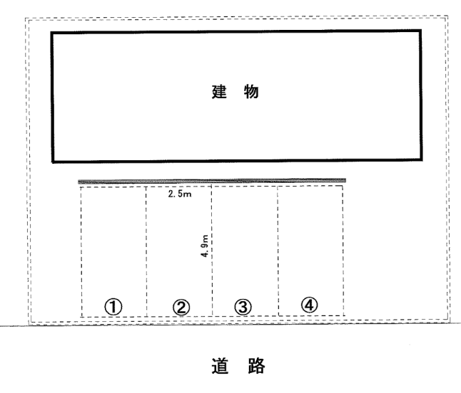 ホンダハイツ駐車場の駐車配置図