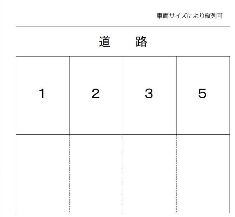 上所上1月極駐車場の駐車配置図