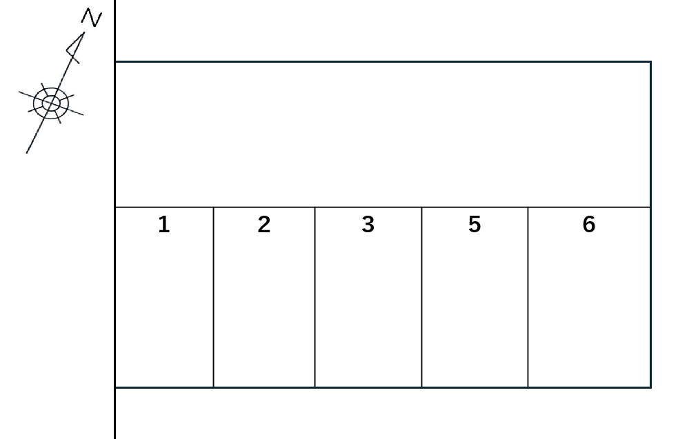 新川駐車場の駐車配置図