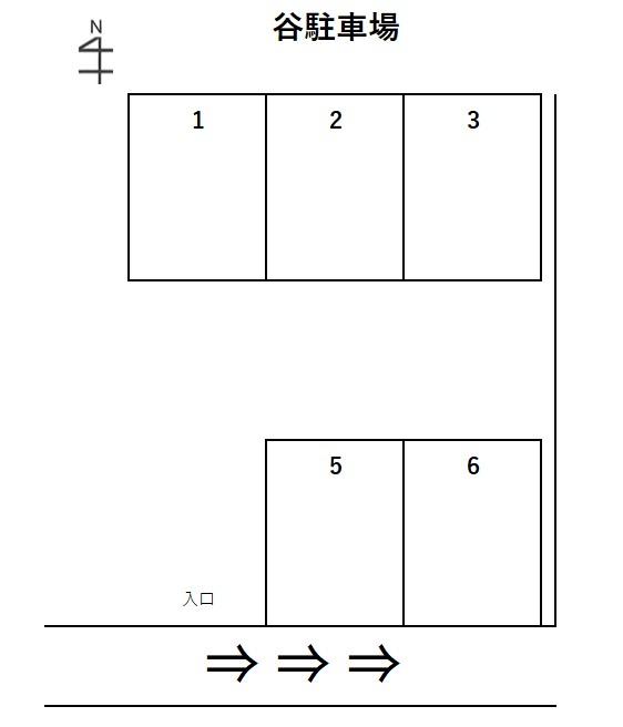 谷駐車場の駐車配置図
