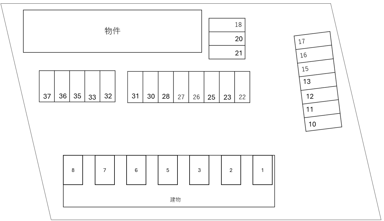 BREEZE TERRACE Aの駐車配置図