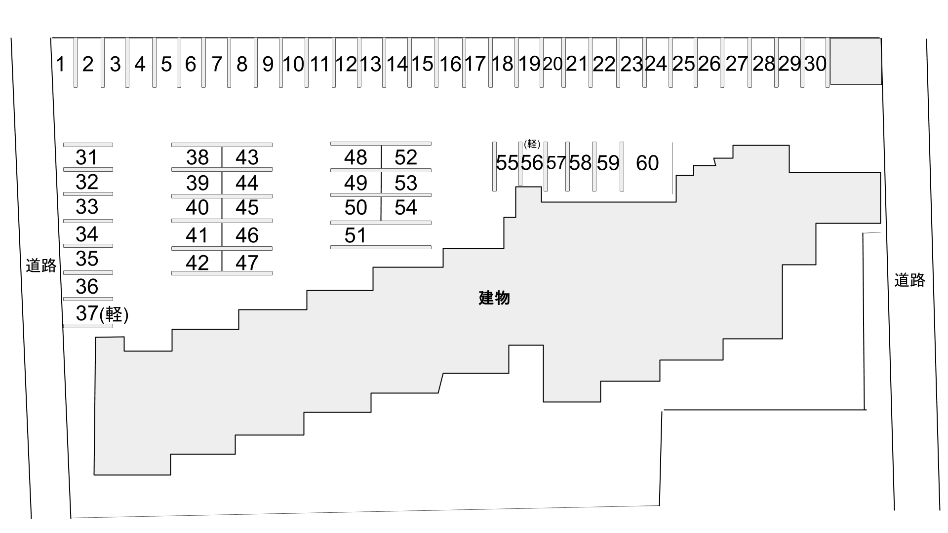 P-Together.Plateauの駐車配置図