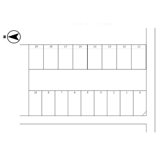 中央駐車場の駐車配置図