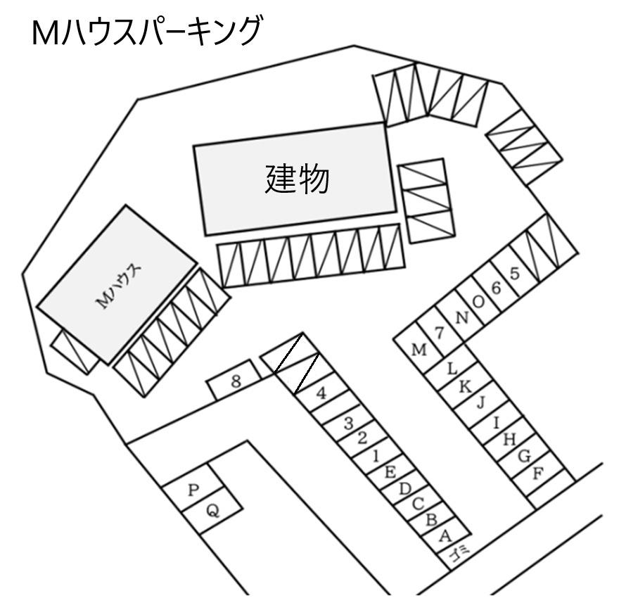 Mハウスパーキングの駐車配置図