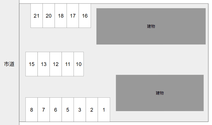 BELL FINE A・B別駐車場の駐車配置図