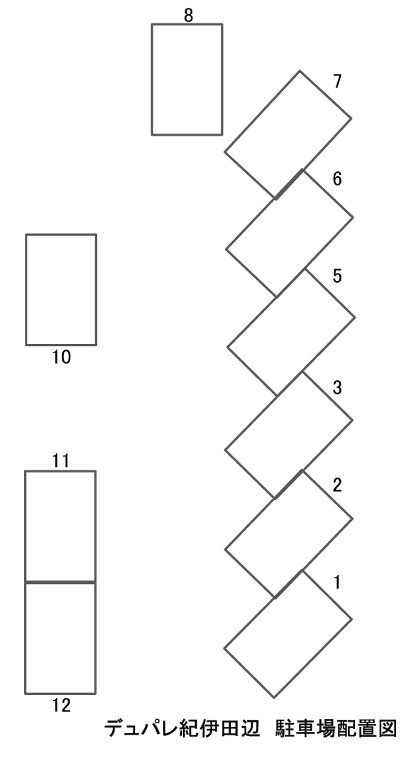 デュ・パレ紀伊田辺の駐車配置図