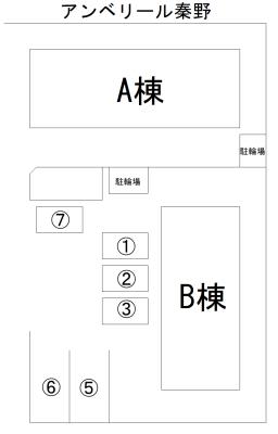 アンベリール秦野駐車場の駐車配置図