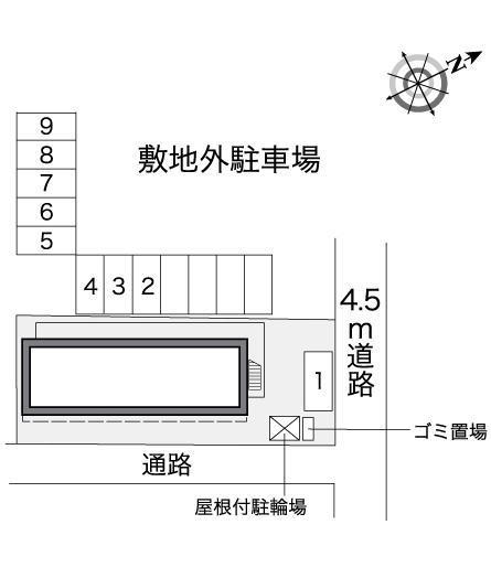 レイ(25473) 敷地外駐車場の駐車配置図