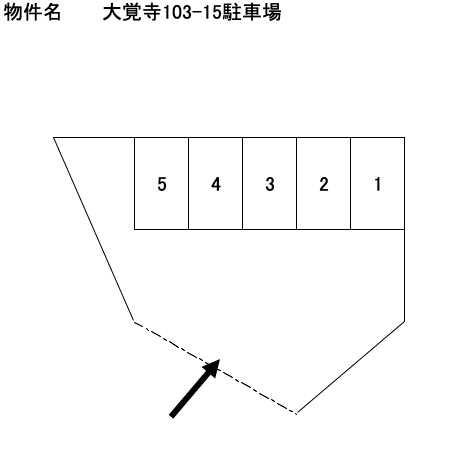 大覚寺103-15駐車場の駐車配置図