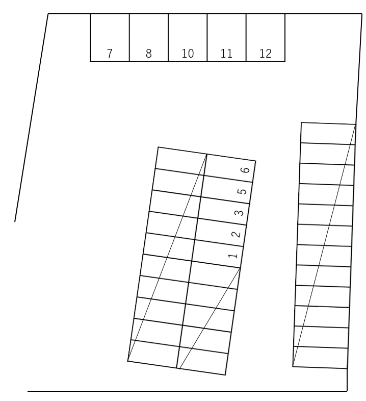 DEMEURE 川端の駐車配置図