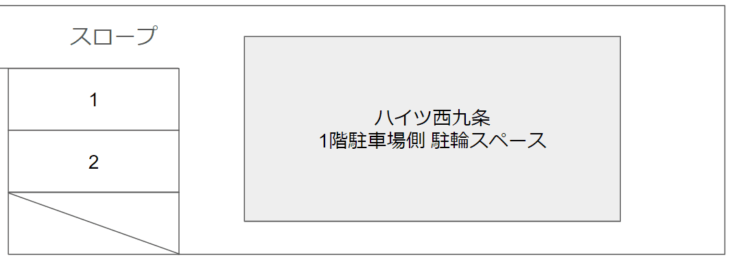 ハイツ西九条の駐車配置図