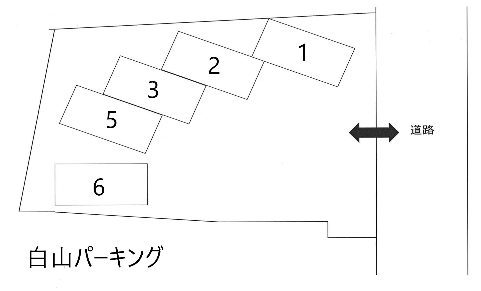 白山パーキングの駐車配置図