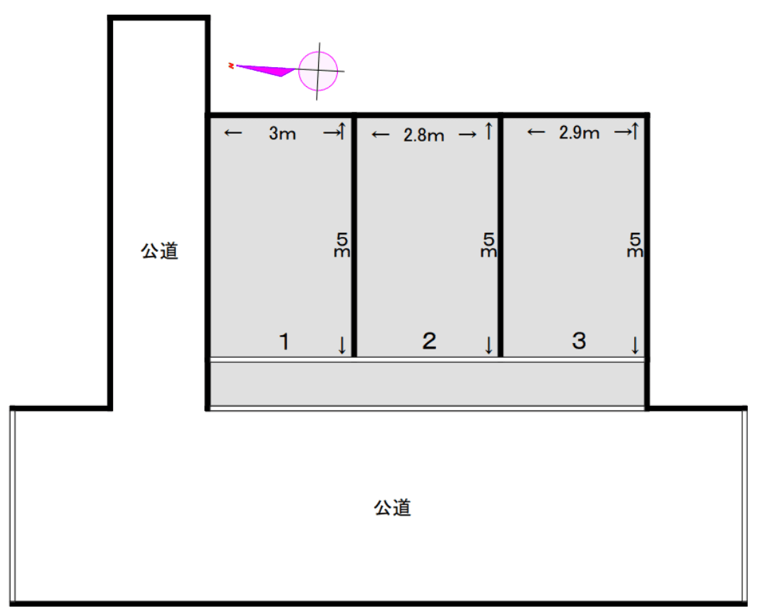 サンライフⅡ駐車場の駐車配置図