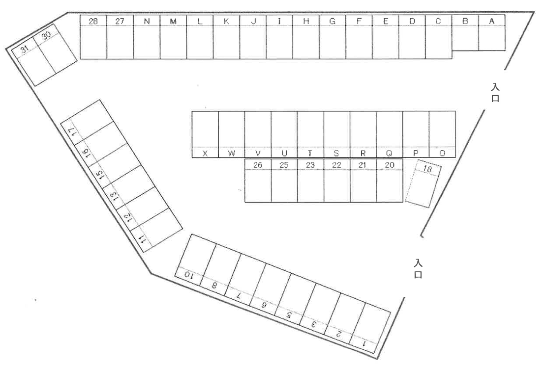 和泉鳥取 深江駐車場の駐車配置図