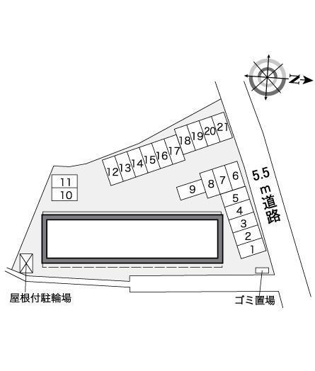 コンパル津幡(37763)の駐車配置図