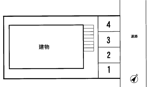 コーポ習志野台駐車場の駐車配置図