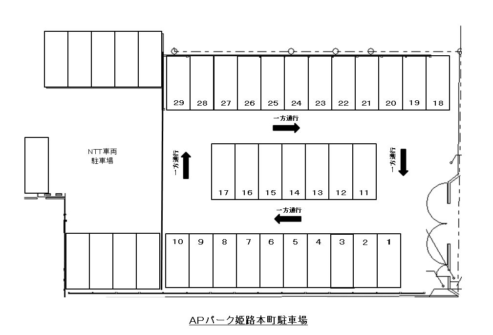 APパーク姫路本町の駐車配置図