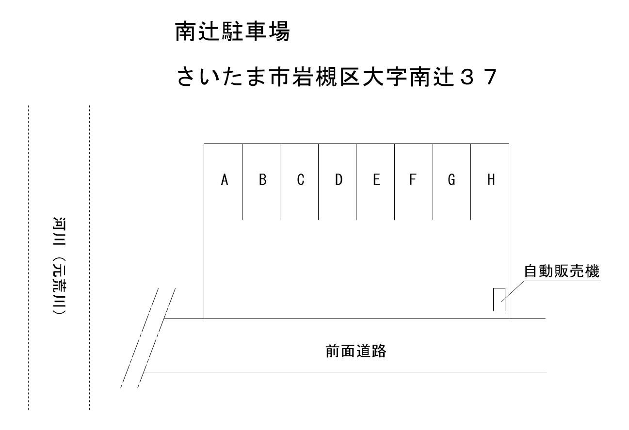 南辻月極駐車場の駐車配置図