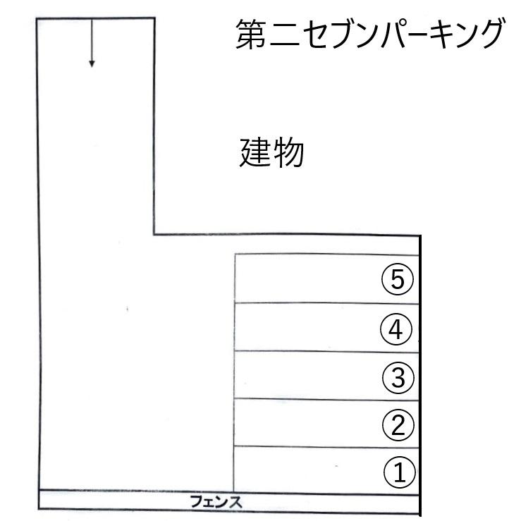 第二セブンパーキングの駐車配置図
